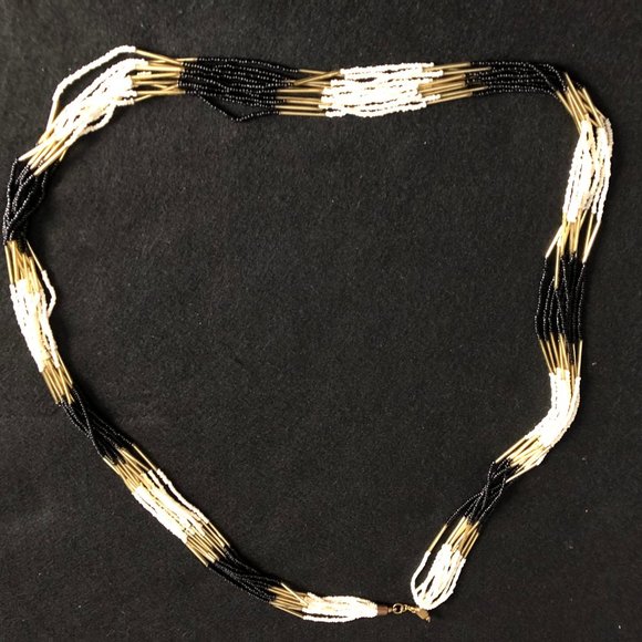 Very long multi strands beaded necklace 45" - Picture 1 of 5